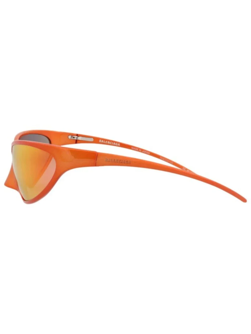 New Balenciaga Women's Sunglasses Shield Wrap Alluminium Frame Unisex Red Red